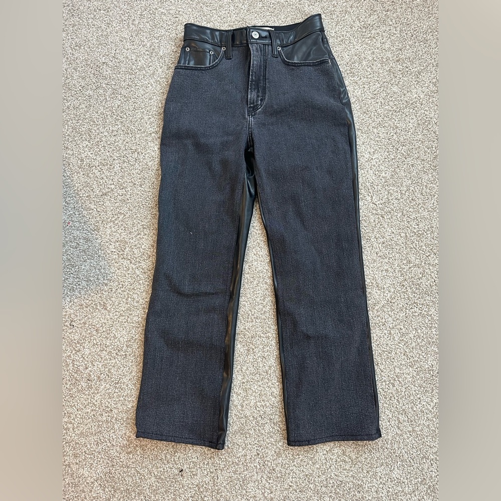 NWT abercrombie and fitch mix fabric jeans